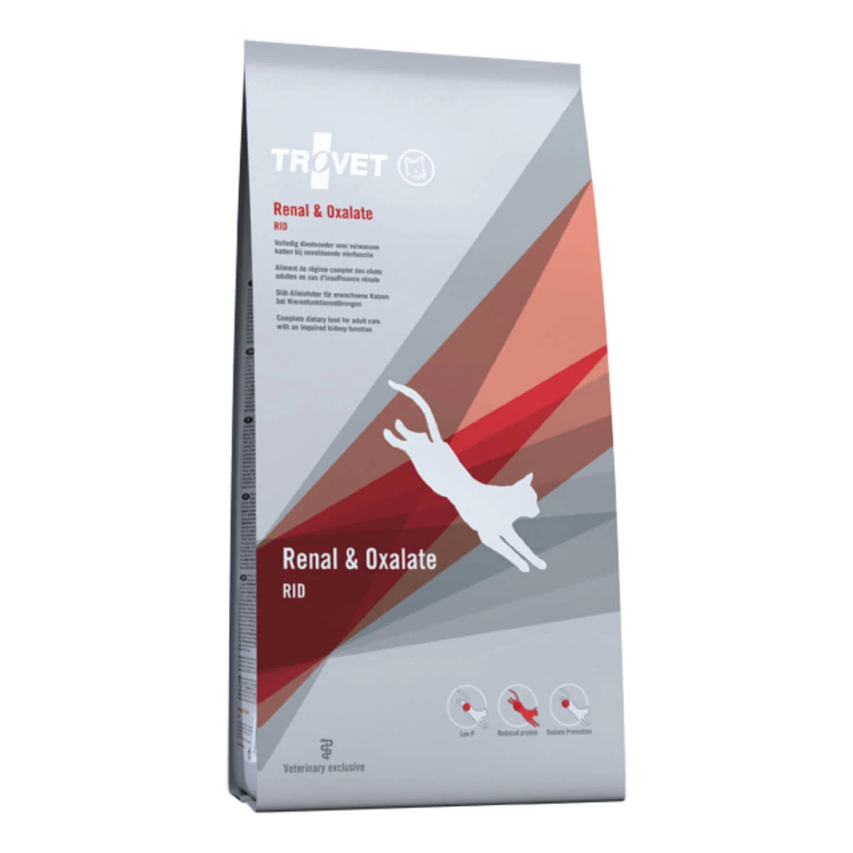 TROVET Renal & Oxlate RID, Kip, veterinair dieet, droogvoer voor katten, nierstelsel, urinewegstelsel, 2,5kg