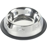 TRIXIE, Katzennapf, rund, rutschfest, Edelstahl, silber, 0,2l, ⌀15cm