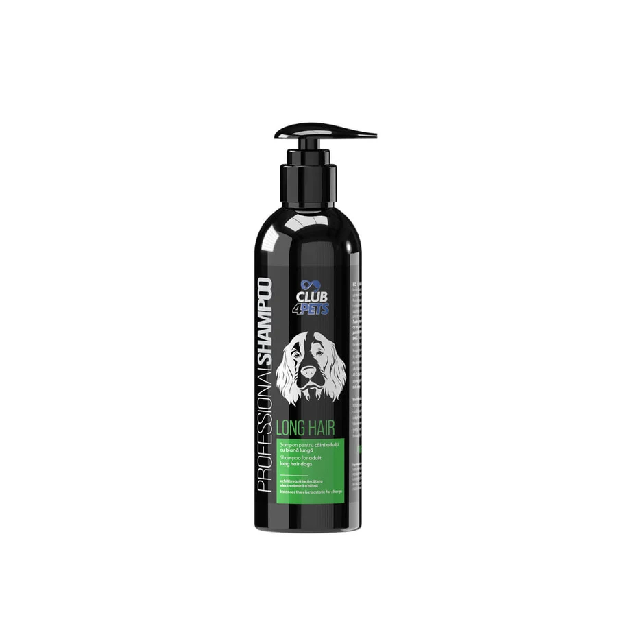 CLUB 4 PETS Professional Pelo Lungo, shampoo per cani, pelo lungo, pelo ispido, flacone con applicatore, 250ml