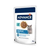 ADVANCE Sterilized, Kabeljauw, zakje natvoer voor gesteriliseerde katten, (in saus), 85g