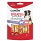 CAMON Tweekleurige huidrolletjes, XS-XL, Rund- en Varkensvlees, beloningszakje voor honden, 80g