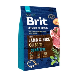 BRIT Premium By Nature Sensitive, Lam, droogvoer voor honden, spijsverteringsproblemen, 3kg