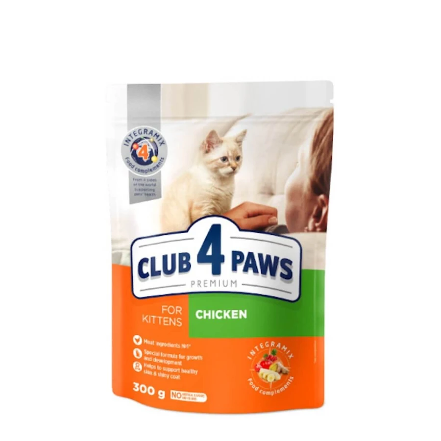 CLUB 4 PAWS Premium Kitten, Kip, droogvoer voor jonge katten, 300g