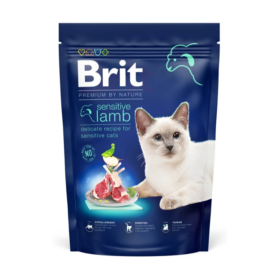 BRIT Premium by Nature Sensitive, Lamm, Katzentrockenfutter, Verdauungsempfindlich, 800g
