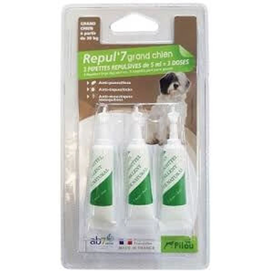 Pipette antiparasitaire pilule pour grand chien, 3 X 5 ml