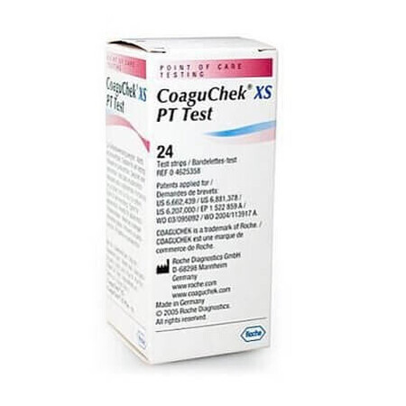 Kits de test INR pour CoaguChek XS, 24 pièces, Roche