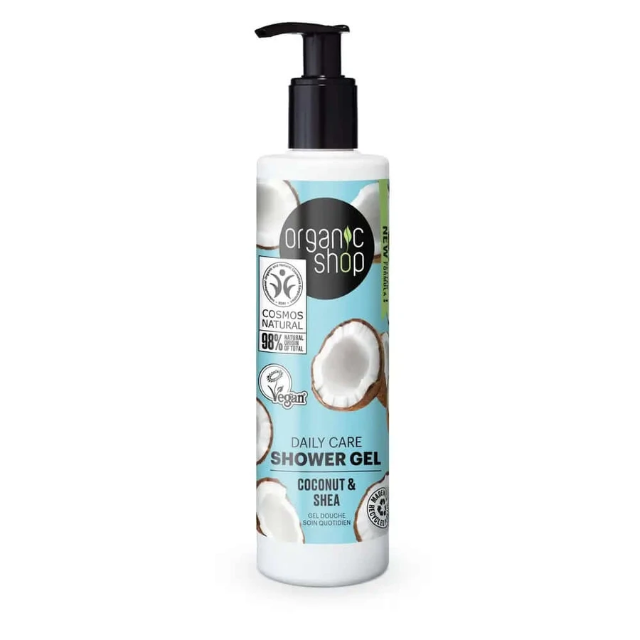 Organic Shop Organiczny żel pod prysznic do codziennej pielęgnacji kokos i masło shea, 280 ml: ceny i cechy