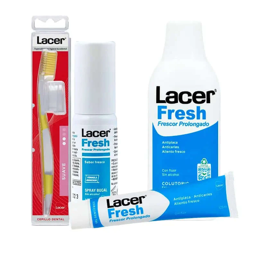 Lacer Pack Fresh (Rince-bouche + Dentifrice + Gel + Spray)