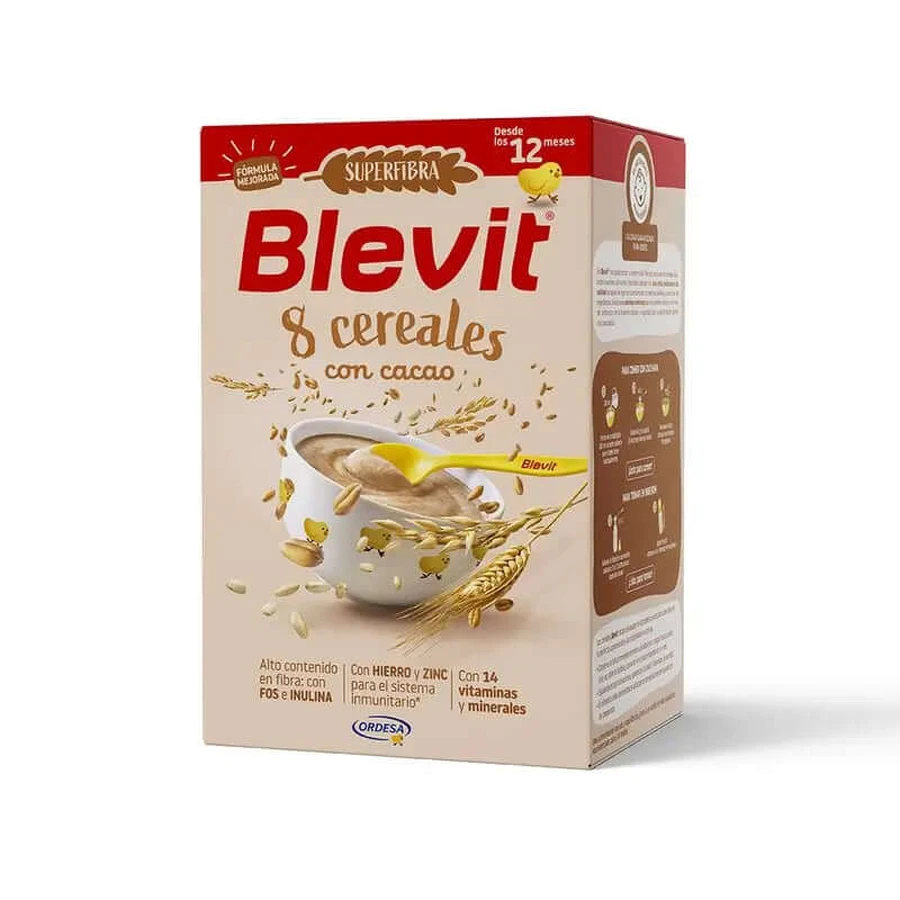 Blevit Babyvoeding Superfiber 8 Cer. En Cacao, 500 grs