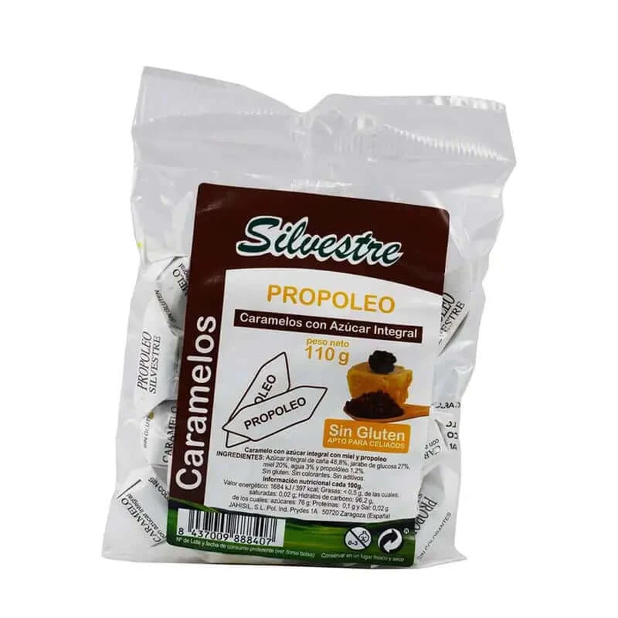 Silvestre Propoli e Miele Caramelle di zucchero di canna 110Gr
