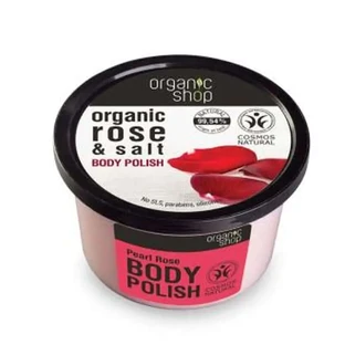 Organic Shop Rozen Parel Schuimende Lichaamsscrub 250Ml
