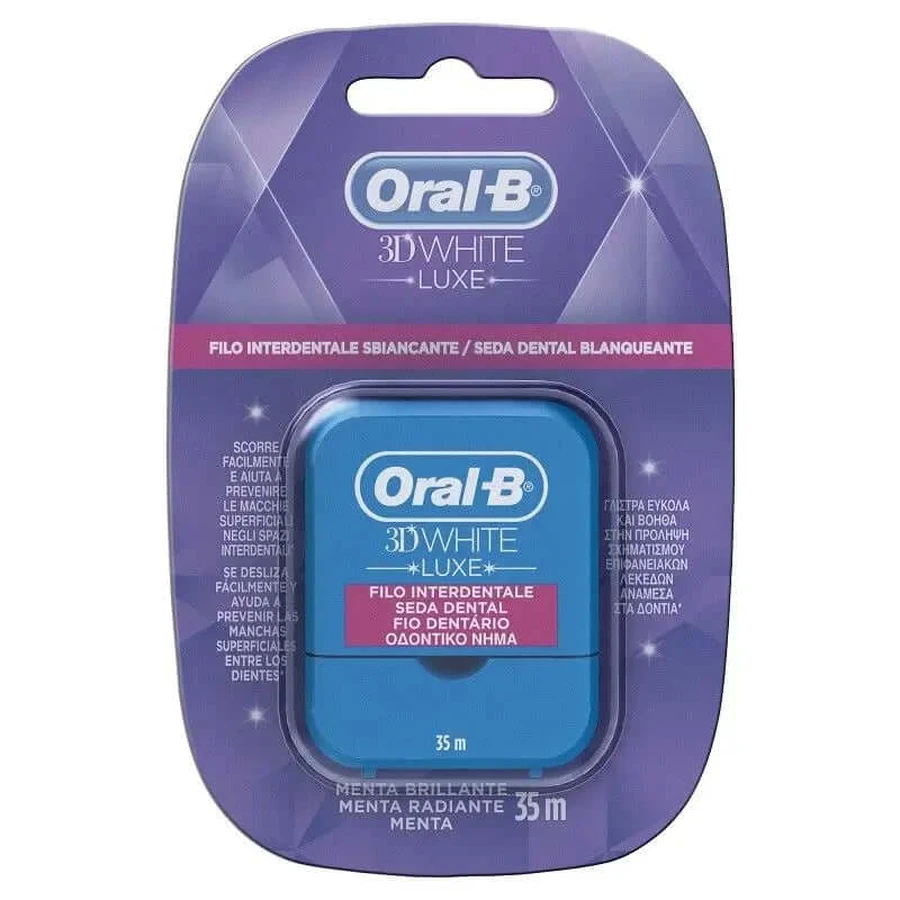 Oral-B 3D 3D White Luxe Zahnseide, 35 Meter