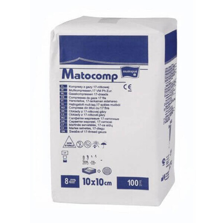 Matocomp gaasomhulsels, 10 cm x 10 cm, 100 stuks, Matopat