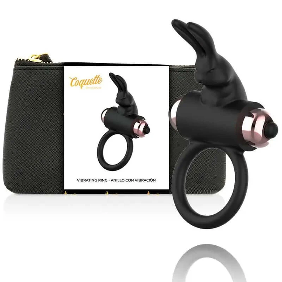 Coquette Chic Desire Cock Ring Vibrating Ring Black / Gold