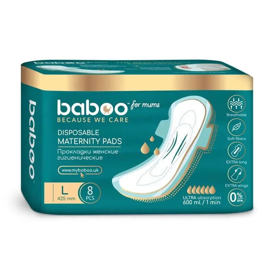Baboo Postpartum Wegwerppads Groot