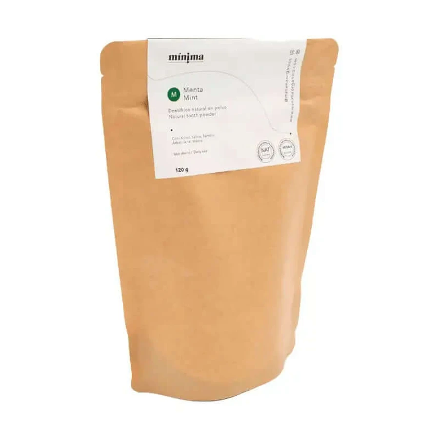 Minima Organics Fluoride Free Vegan Powder Toothpaste In Compostable Pouch - 120 G