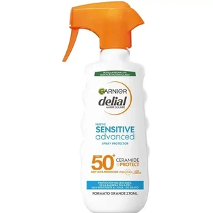 Garnier Delial Delial Sensitive Advanced Ip50+ Spray de protecție solară pentru ten deschis, sensibil și intolerant la soare, 270Ml