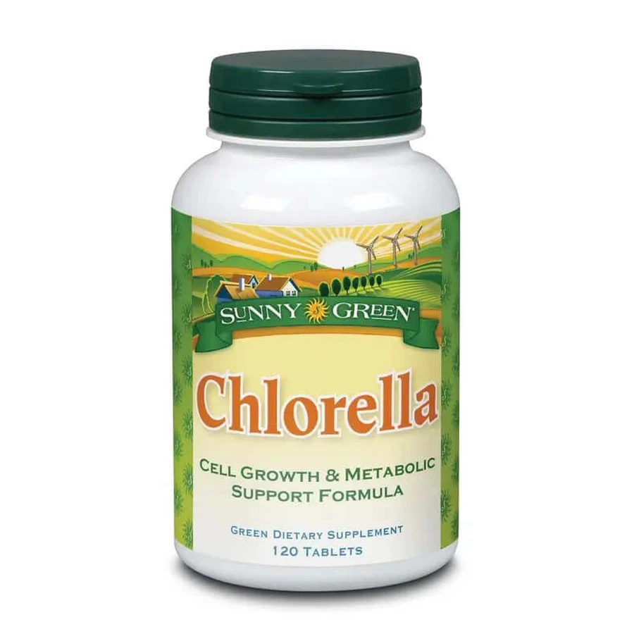 Solaray Chlorella Sunny Green, 120 1500 Mg Tabletten