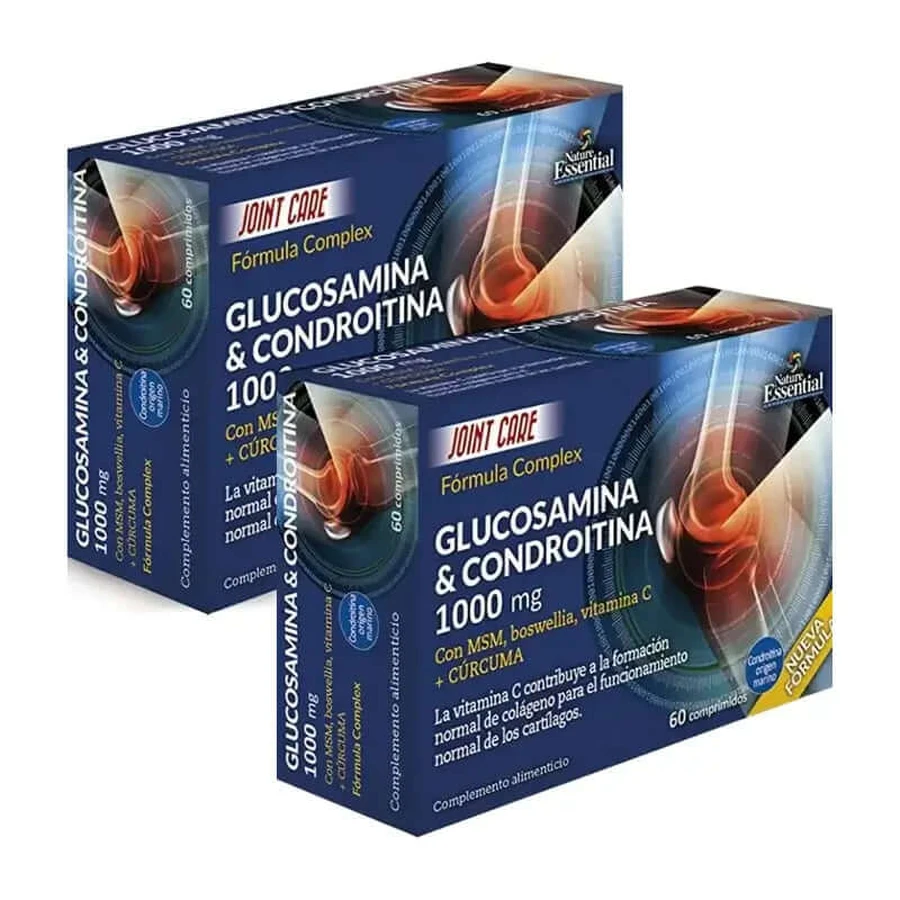 Nature Essential Blaar Glucosamine + Chondroïtine + Msm , 2X60 Capsules