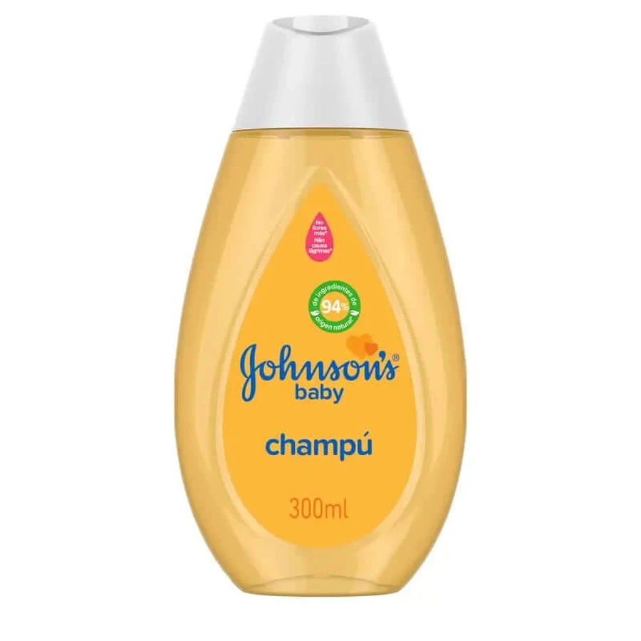 Șampon Johnson's Baby Classic Gold, păr moale, strălucitor și sănătos, pentru întreaga familie, uz zilnic, 300 ml