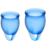 Satisfyer Feel Confident Menstruatie Cup Kit Intens Blauw 15 + 20 Ml