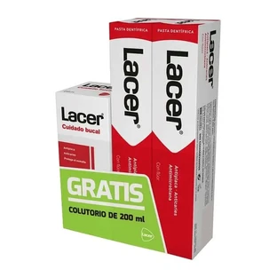 Lacer Kit 2 Tandpasta, 125 ml + Lacer Mondwater, 200 ml