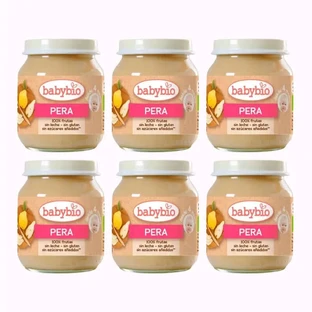 Babybio Pear, Confezione 6 x 130 grammi