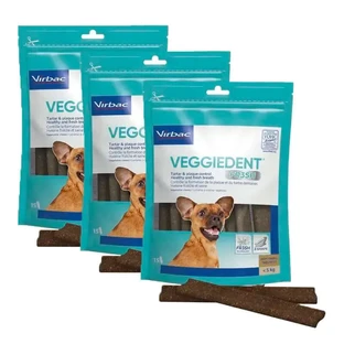 Virbac Veggiedent Fr3sh XS, Zahnpflege-Snacks für Hunde sehr kleiner Rassen, 3er-Pack
