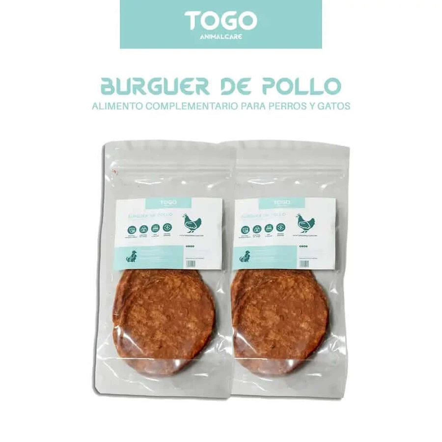 Togo Snack Natural Burger Kip, pak 2 stuks