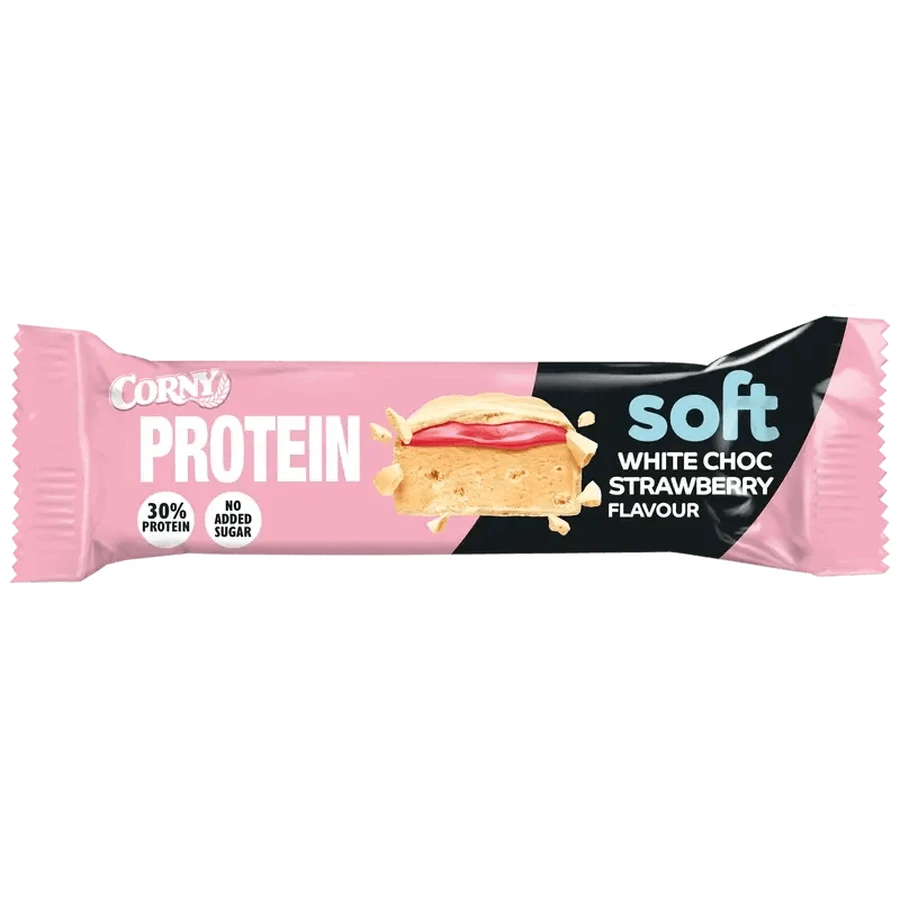 Corny Protein Soft Chocolate Blanco Y Fresa , 45 gr