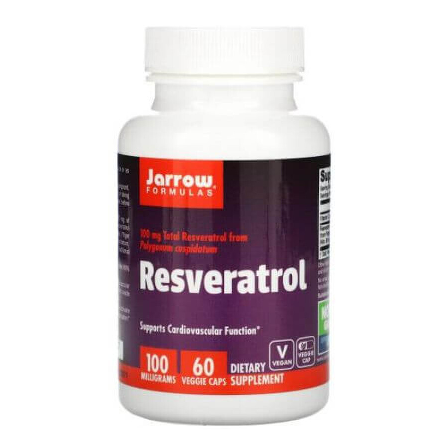 Resveratrol Jarrow Formulas, 100 mg, 60 vegetarian capsules, Secom