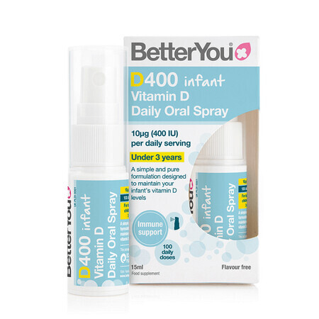 Vitamin D Oral Spray Infant, 400IU, 15ml, BetterYou