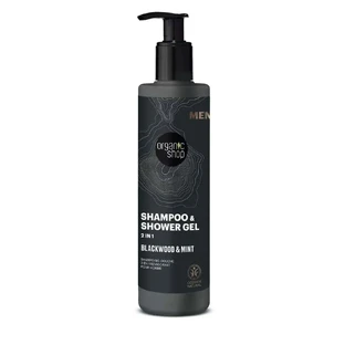 Organic Shop Verfrissende Shampoo & Douchegel 2 In 1 Eikenboomschors & Munt, 280 Ml
