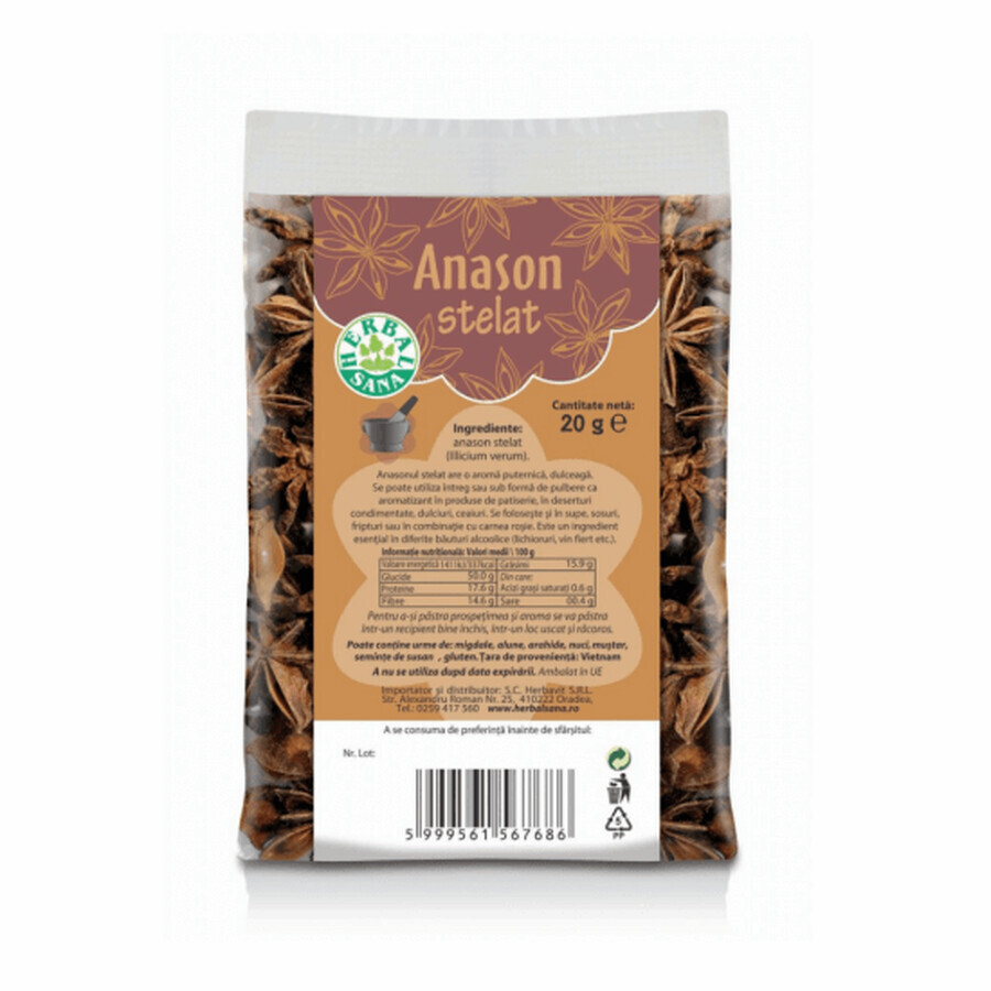 Anason stelat, 20 g, Herbal Sana