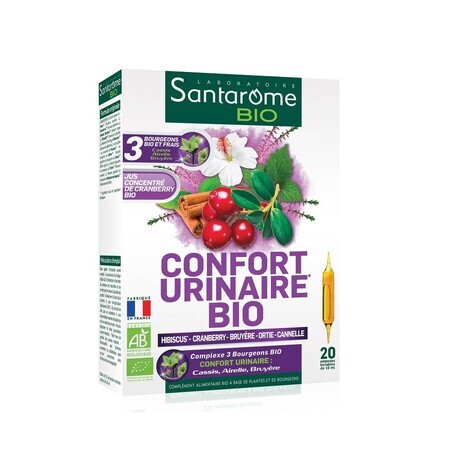 Confort Urinary Bio, 20 fiale bevibili, Santarome Nature