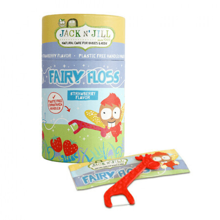 Children's floss with biodegradable toothpicks, strawberry flavour, Jack N Jill