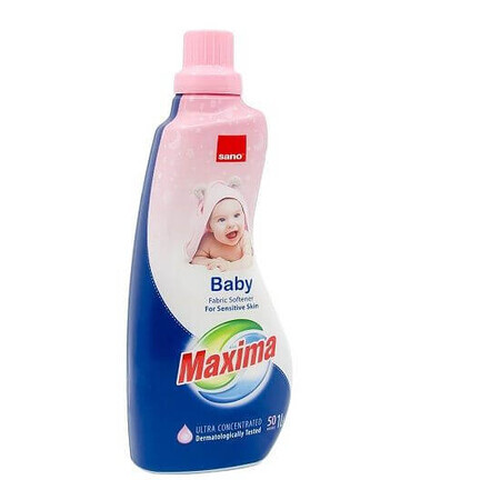 Balsamo per bucato super concentrato Maxima Baby, 1000ml, Sano