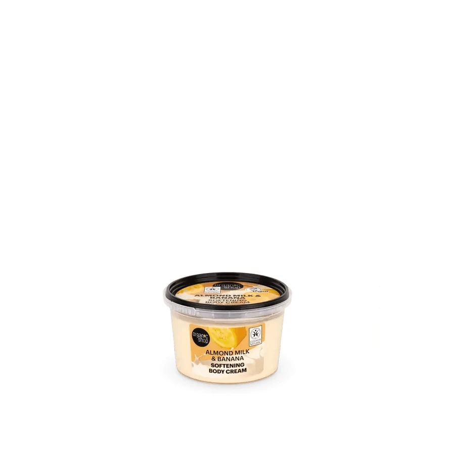 Organic Shop Crème apaisante pour le corps au lait d'amande et de banane, 250 ml