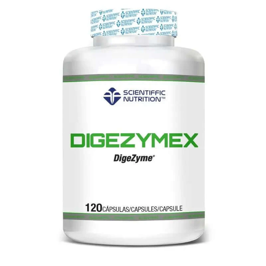 Scientiffic Nutrition Digezymex, spijsverteringsenzymen om de spijsvertering te verbeteren en het zuurgehalte te verlagen, 120 eenheden