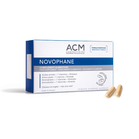 Capsules Novophane pour cheveux et ongles, 60 pièces, ACM