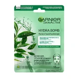 Garnier Skin Active Mask Tissu Hydra Bomb feuchtigkeitsspendende mattierende Stoffmaske mit Hyaluronsäure und grünem Tee