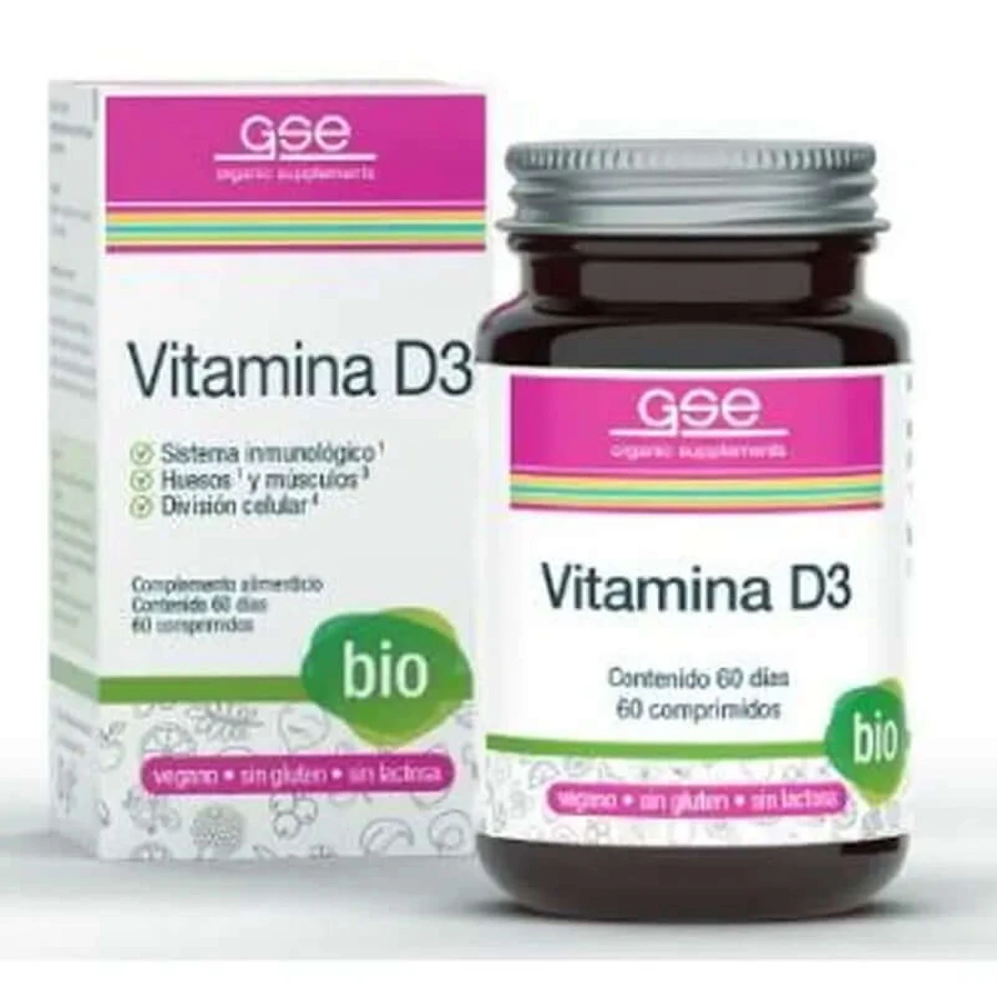 Gse Vitamin D3 60 bio-vegane Tabletten