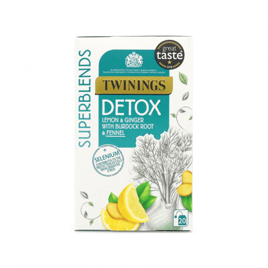 Superblends Detox Kruidenthee, 18 builtjes, Twinings