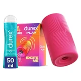 Durex Pack Masturbator, Slide & Ride + Glijmiddel voor frisheid, 50 ml