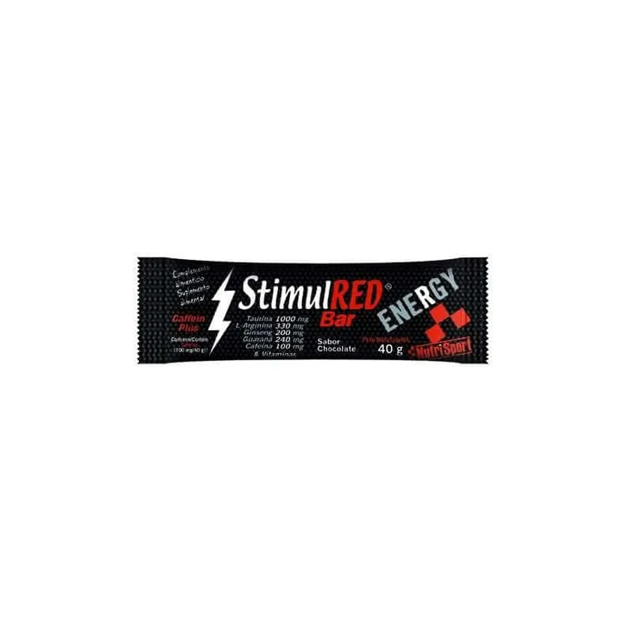 Nutrisport Stimul Red Cafeïne & Chocoladerepen, 24 Stuks van 46 Gr.