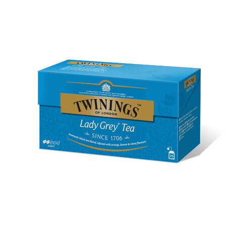 Lady Grey zwarte thee, 25 builtjes, Twinings