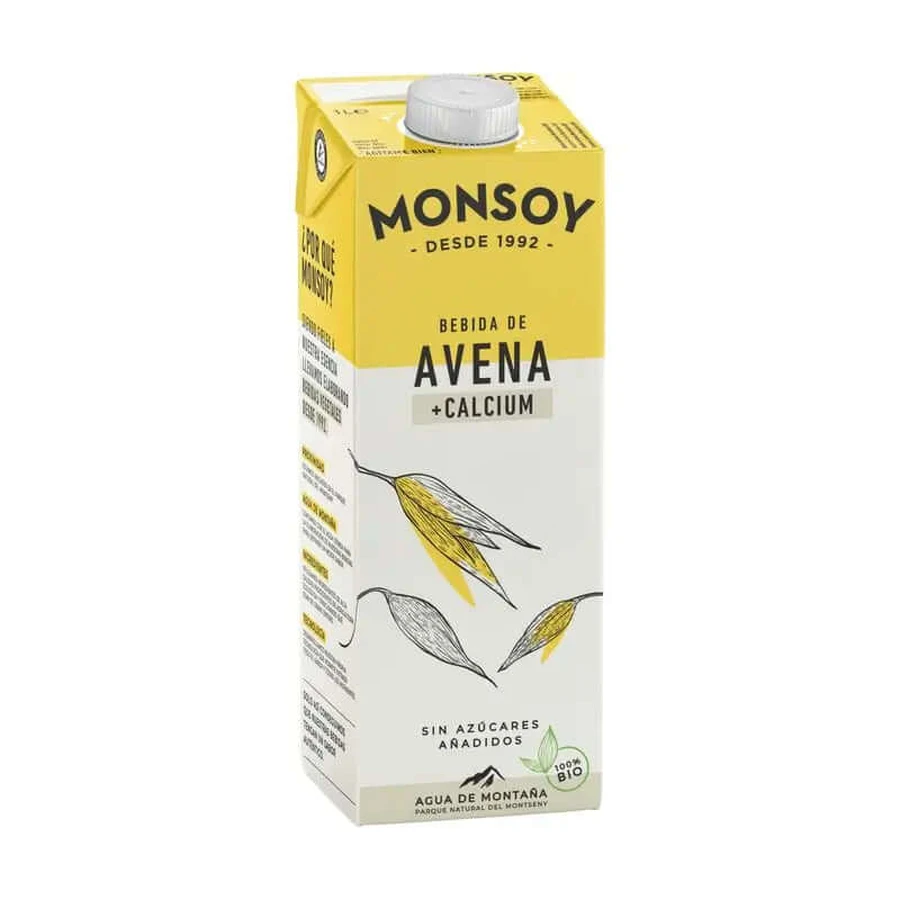 Monsoy Havermout Groentedrank Met Calcium 1Lt 6st. Bio