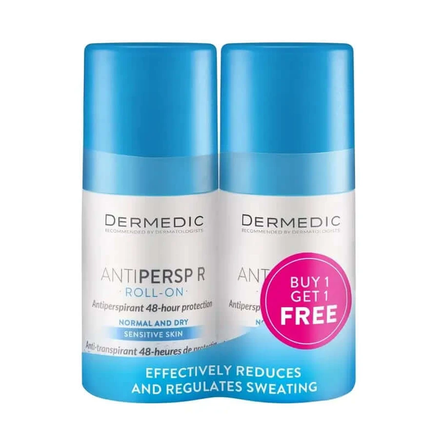 Dermedic Duo Antipersp R Roll-On antitraspirante 48 ore, 2 x 60 ml