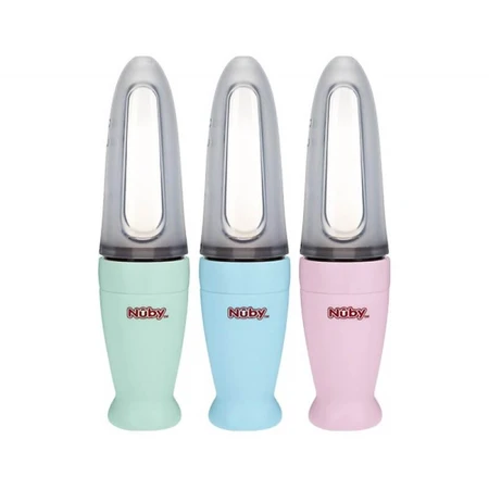 Silicone feeding device with spoon, +3 months, Nuby