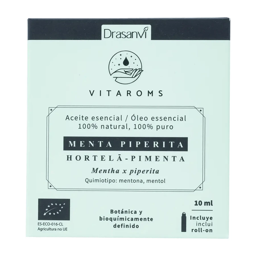 Drasanvi Vitaroms Olio essenziale di menta piperita Bio , 10 ml